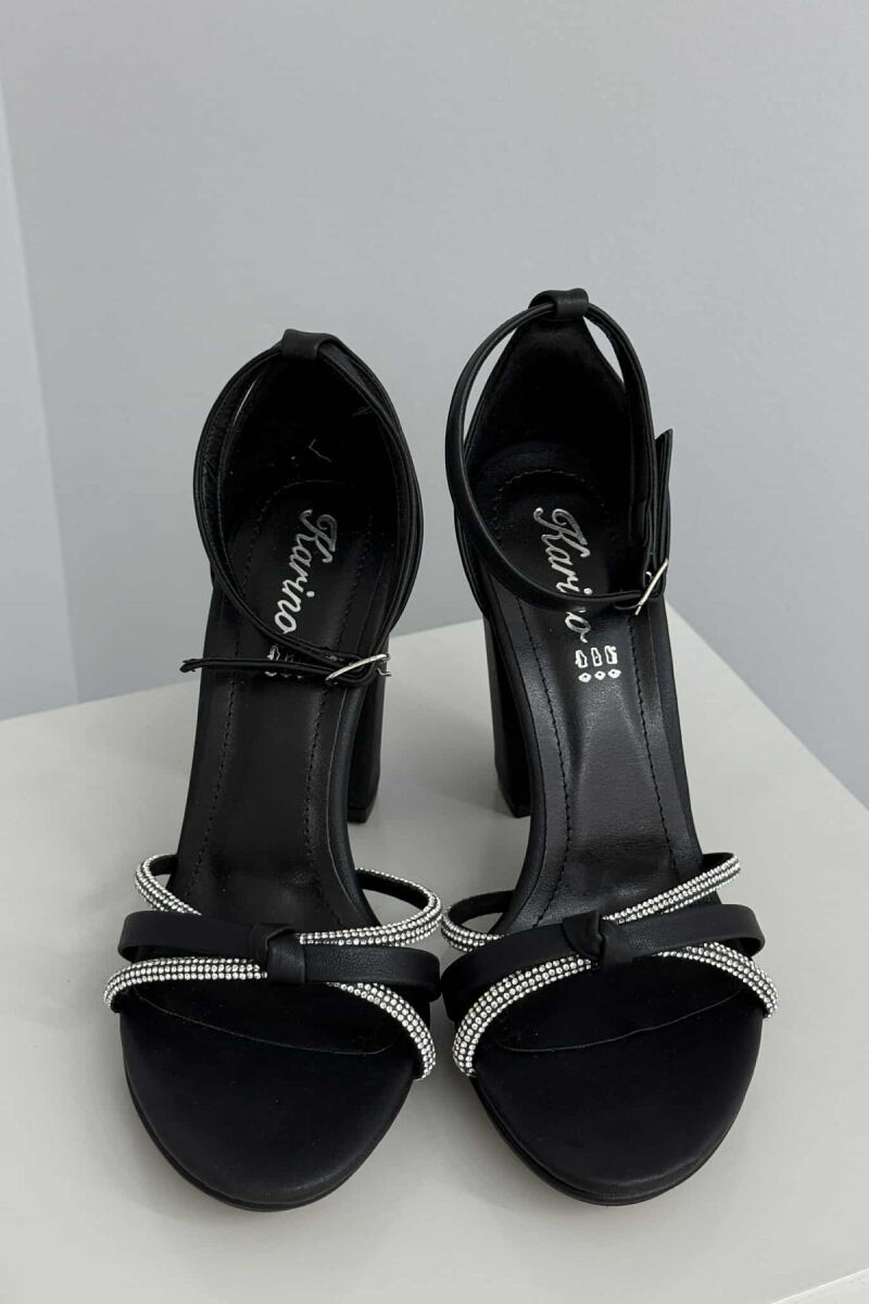 THIN STRAPS HIGH HEEL WOMEN SANDALS BLACK/ E ZEZE - 3