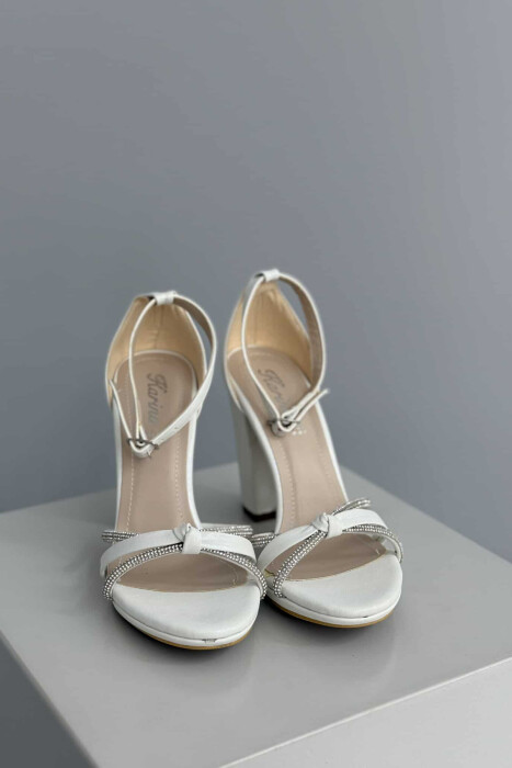 THIN STRAPS HIGH HEEL WOMEN SANDALS WHITE-E BARDHE - 4