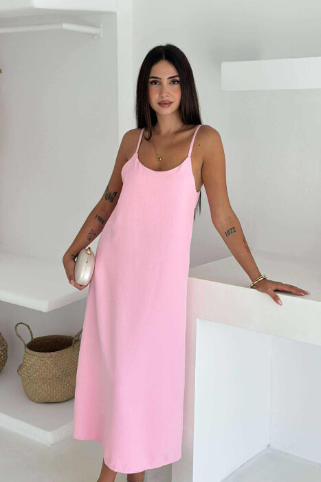 FUSTAN I GJATË NJË NGJYRËSH PËR FEMRA NË NGJYRËN BABY PINK 
