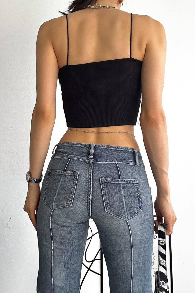 THIN STRAPS WOMAN CROP BLACK/ E ZEZE - 2