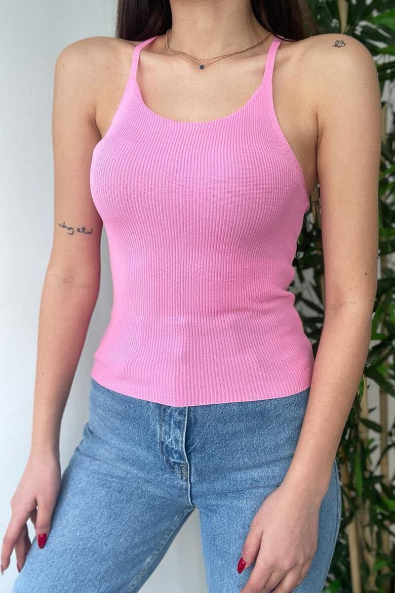 THIN STRAPS WOMAN TANK TOP PINK/ROZE - 1