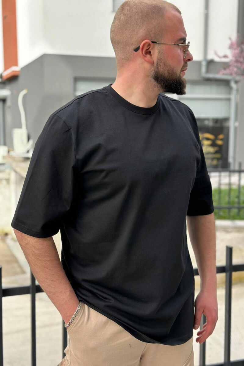 THIS IS HOT NEW ROUND NECK COTTON MEN T-SHIRT BLACK/ E ZEZE - 1