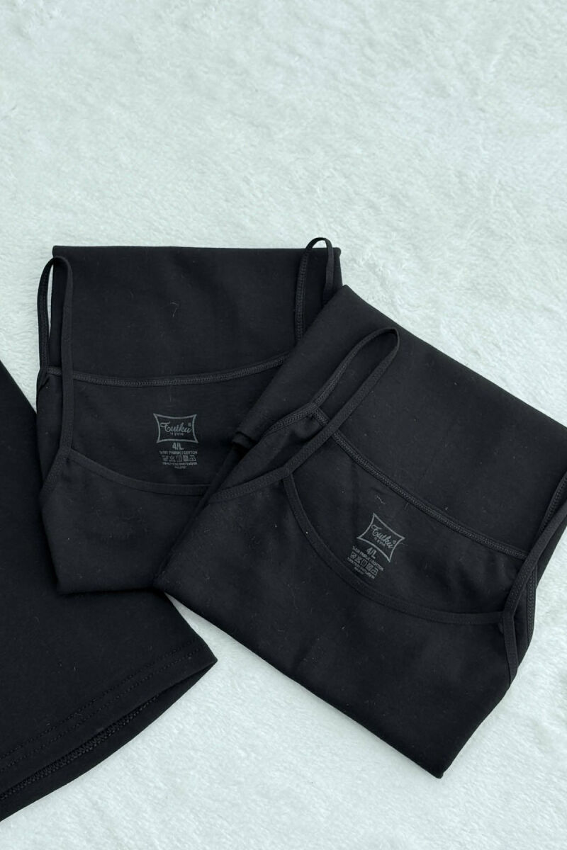 3 PIECE ONE COLOR SIMPLE WOMEN SINGET BLACK/ E ZEZE - 2