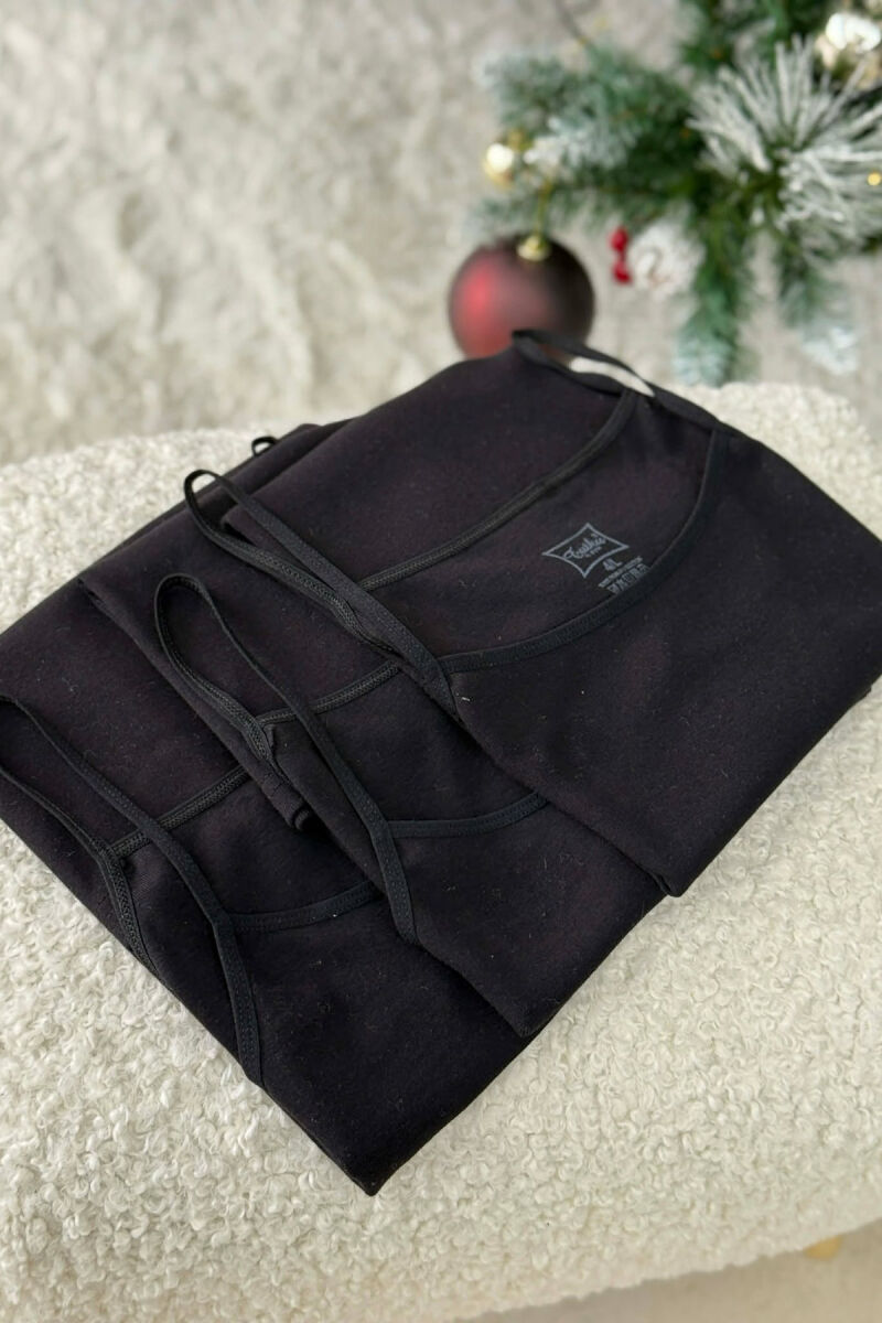 3 PIECE ONE COLOR SIMPLE WOMEN SINGET BLACK/ E ZEZE - 1