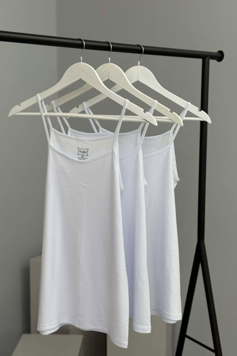 3 PIECE ONE COLOR SIMPLE WOMEN SINGET WHITE-E BARDHE - 5