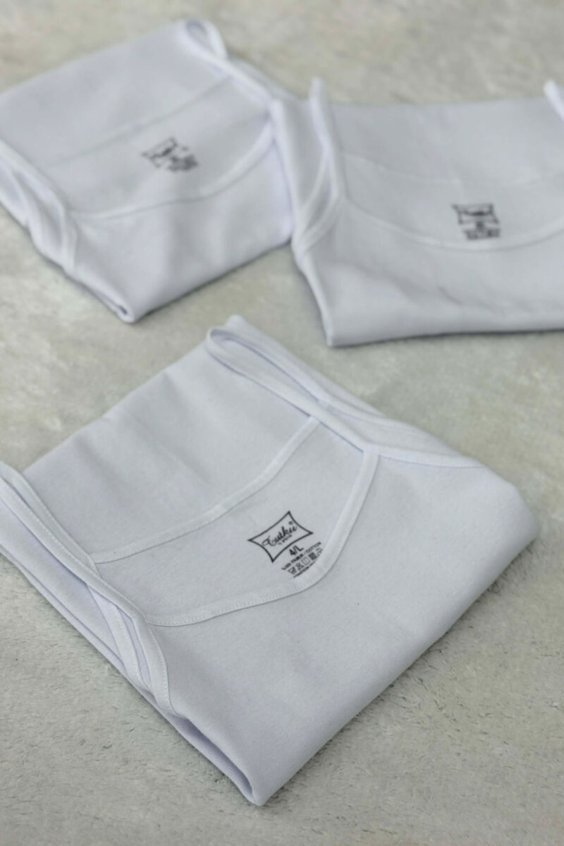 3 PIECE ONE COLOR SIMPLE WOMEN SINGET WHITE-E BARDHE - 3