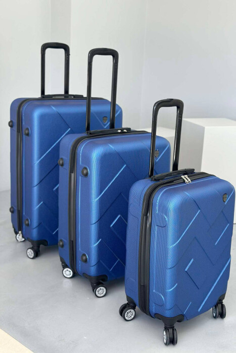 THREE PIECES LUGGAGE SET BLUE/BLU - 5