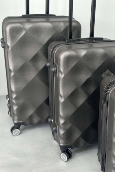 THREE PIECES LUGGAGE SET DARK GREY/GEE - 6