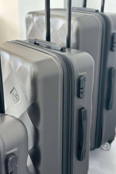 THREE PIECES LUGGAGE SET DARK GREY/GEE - 7