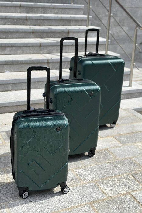 THREE PIECES LUGGAGE SET GREEN/JESHILE - 4