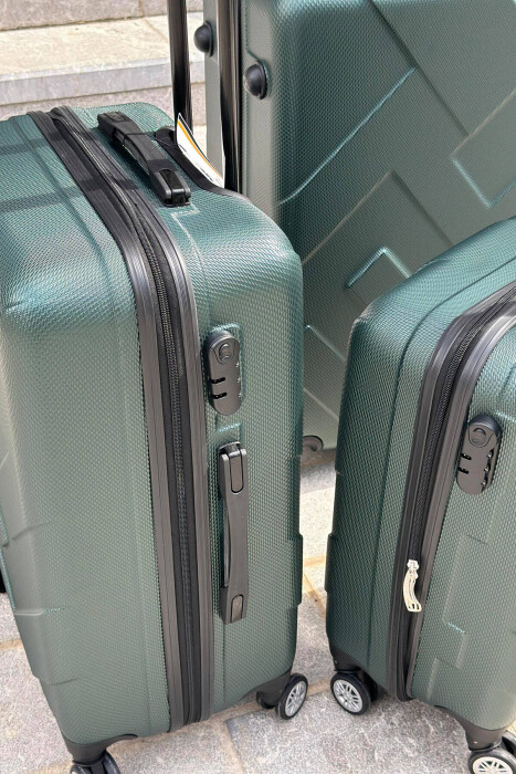 THREE PIECES LUGGAGE SET GREEN/JESHILE - 5