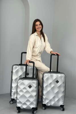 THREE PIECES LUGGAGE SET LIGHT GREY/GZ 