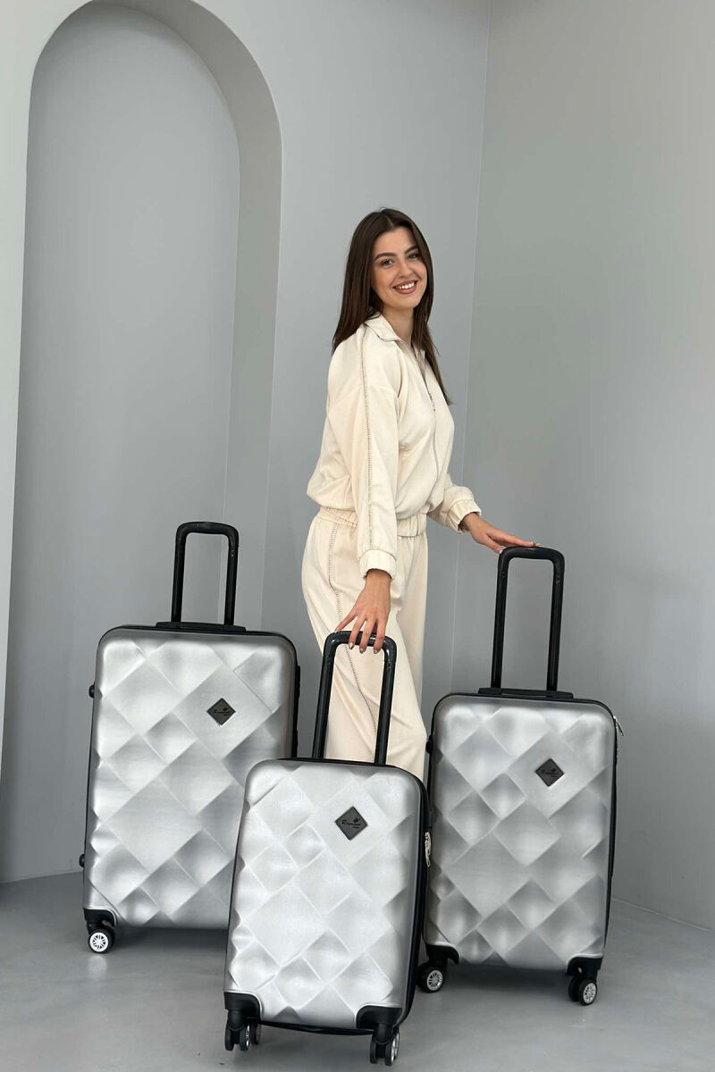 THREE PIECES LUGGAGE SET LIGHT GREY/GZ - 2