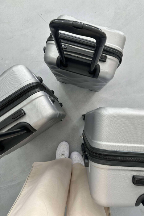 THREE PIECES LUGGAGE SET LIGHT GREY/GZ - 3