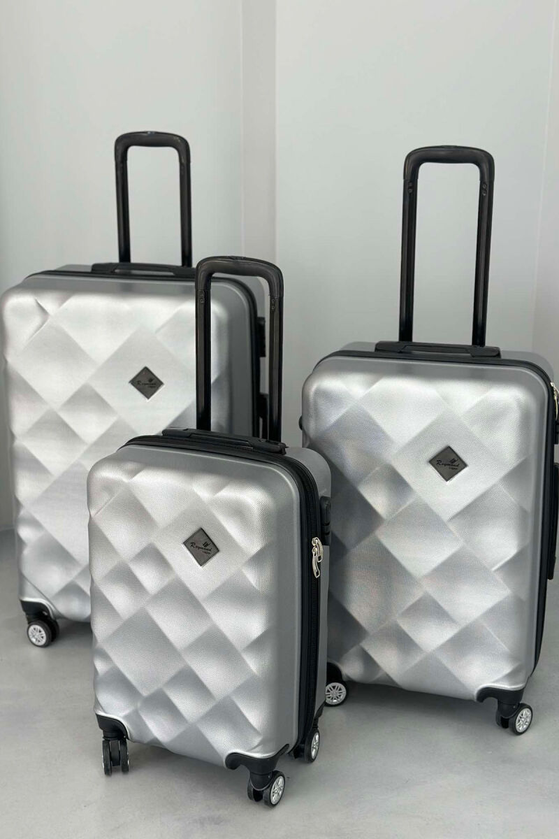 THREE PIECES LUGGAGE SET LIGHT GREY/GZ - 4