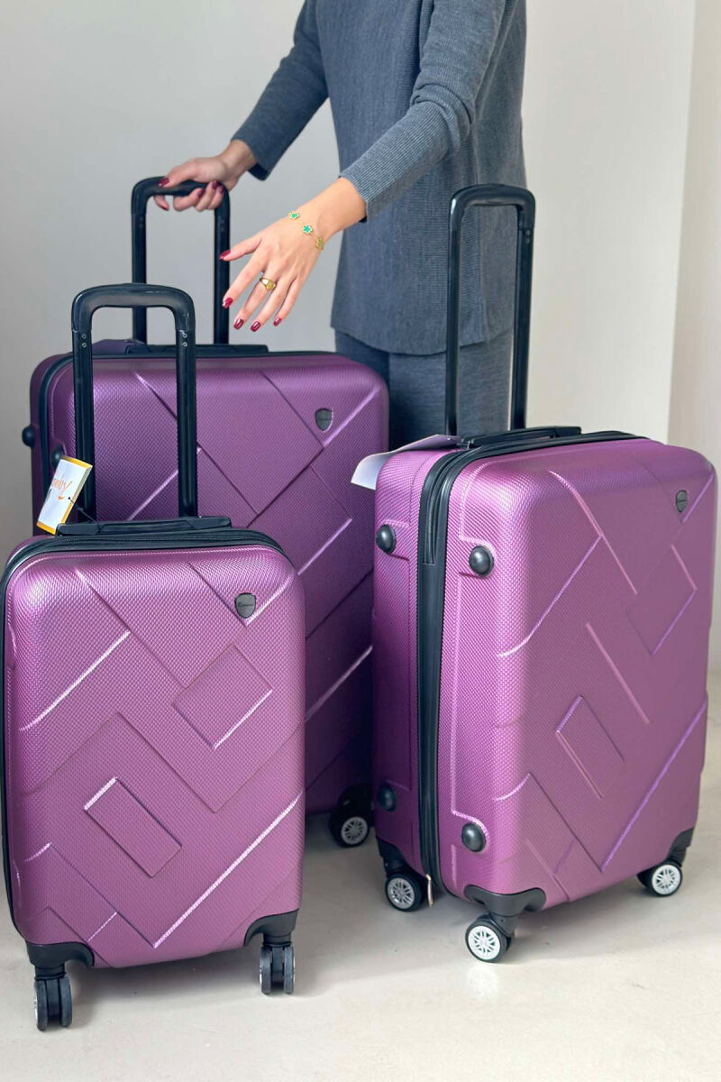 THREE PIECES LUGGAGE SET PINK/ROZE - 3