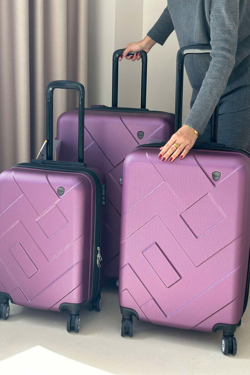 THREE PIECES LUGGAGE SET PINK/ROZE - 4