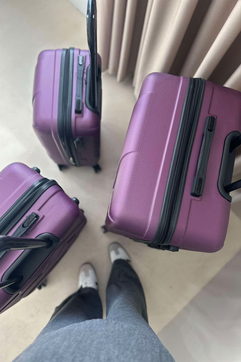 THREE PIECES LUGGAGE SET PINK/ROZE - 5