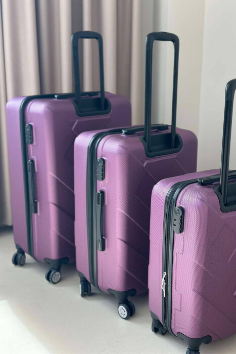 THREE PIECES LUGGAGE SET PINK/ROZE - 6