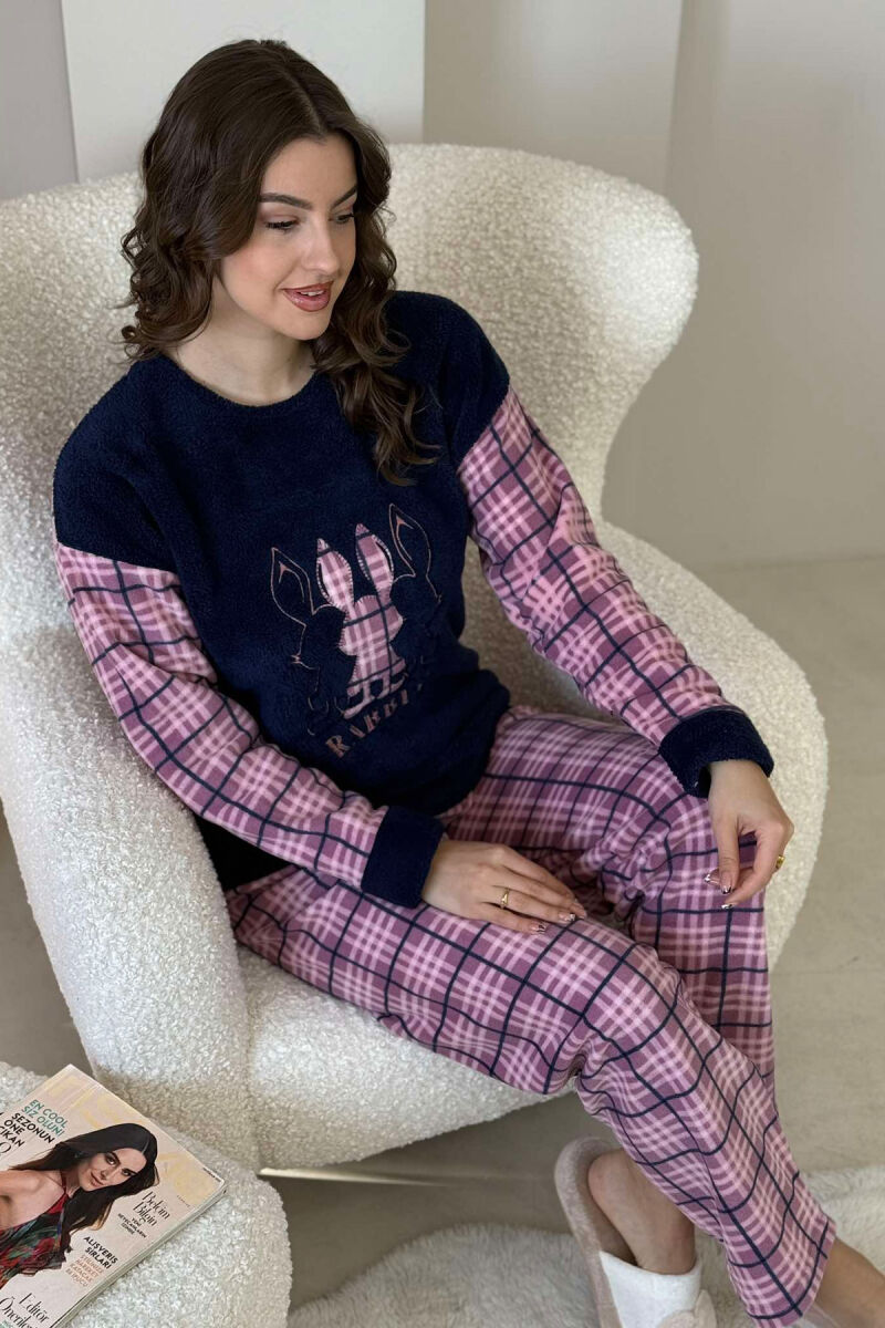 THREE RABBITS WOMEN PYJAMAS BLUE/BLU - 4