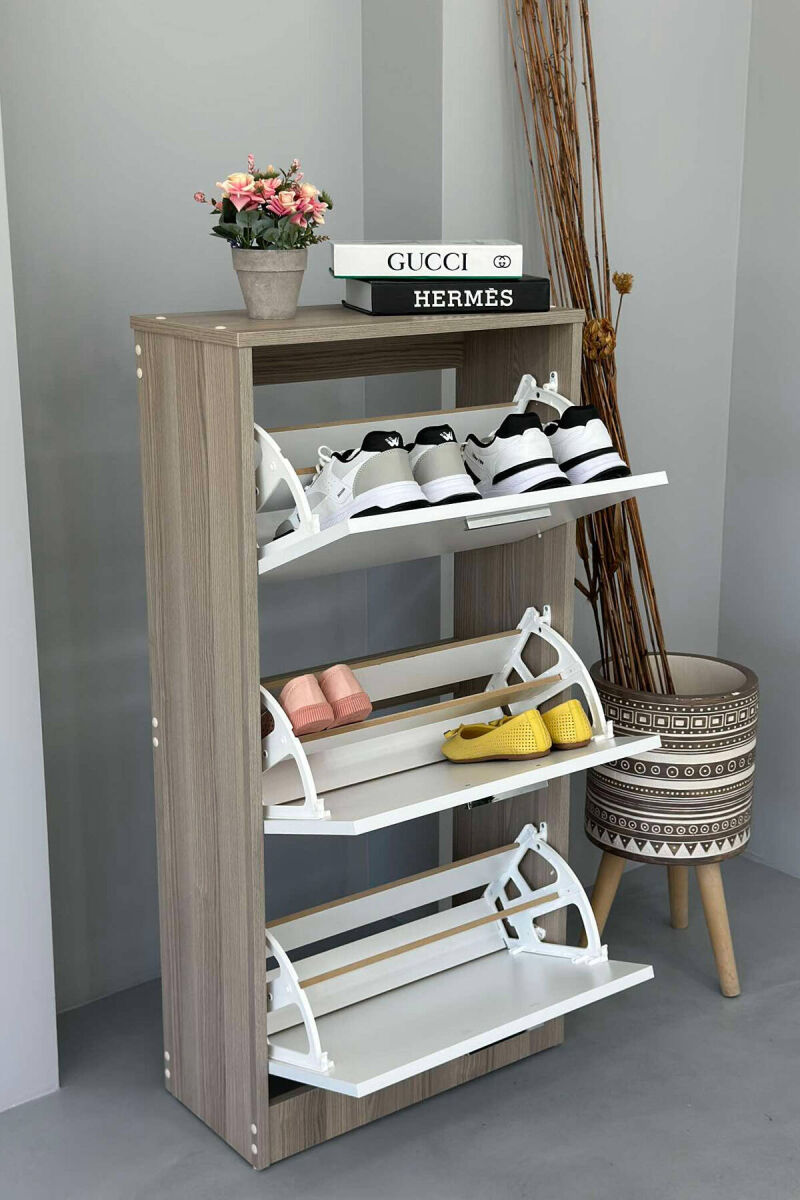 THREE TIER SHOE SHELF BEIGE/BEZHE - 2