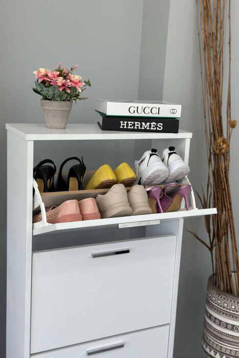 THREE TIER SHOE SHELF WHITE-E BARDHE - 4