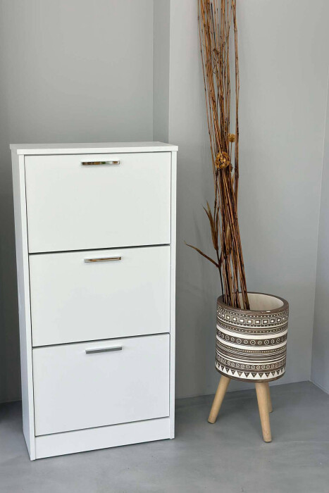 THREE TIER SHOE SHELF WHITE-E BARDHE - 6