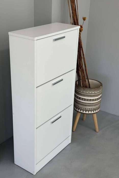 THREE TIER SHOE SHELF WHITE-E BARDHE - 7