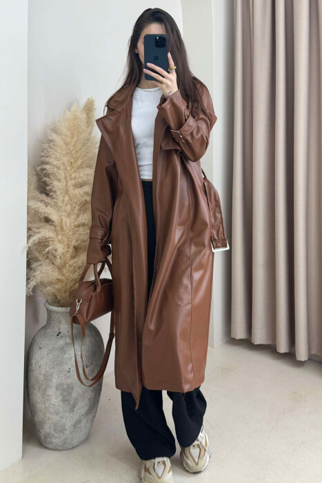 ジャケット・アウター herlipto Capucines Long  Coat brown herlipto Capucines ジャケット・アウター Long brown Coat