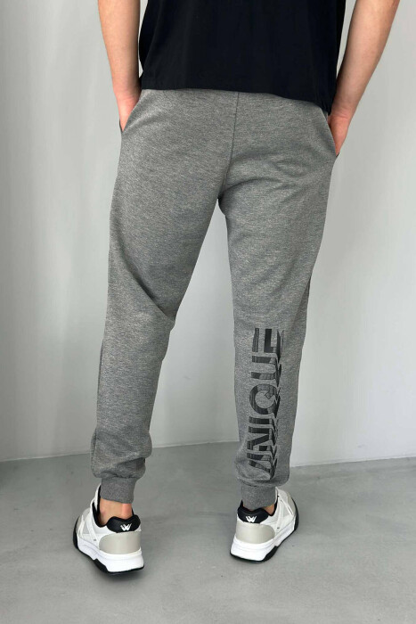 ELASTIC WAIST MEN SWEATPANTS GREY/GRI - 2