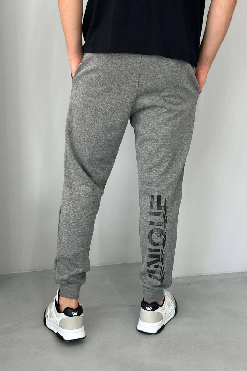 ELASTIC WAIST MEN SWEATPANTS GREY/GRI - 2