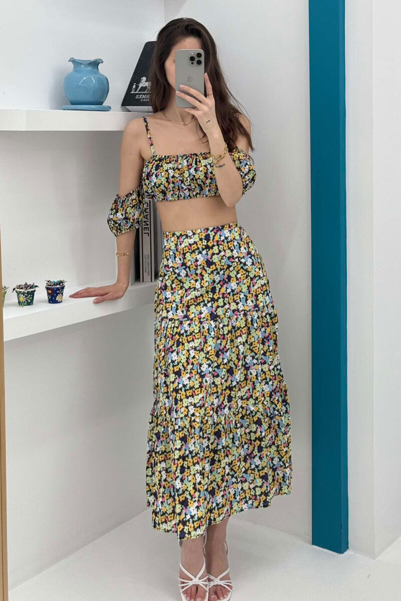 TOP+SKIRT FLOWERS SET MULTIPLE/SHNGJ - 1