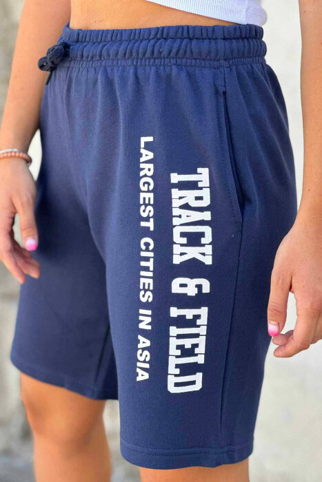 TRACK ONE COLOR WOMAN SHORTS BLUE/BLU - 2