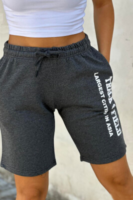 TRACK ONE COLOR WOMAN SHORTS DARK GREY/GEE 