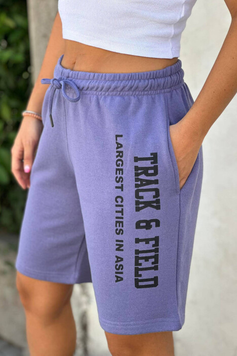 TRACK ONE COLOR WOMAN SHORTS PURPLE/LEJLA - 2