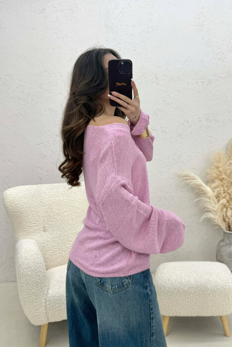 TRIKO E THJESHTE NJE NGJYRESHE PER FEMRA NE NGJYRE PUDER - 3