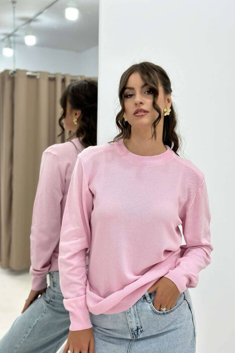 TRIKO E THJESHTË NJË NGJYRËSHE PËR FEMRA NË NGJYRË ROZË - 1