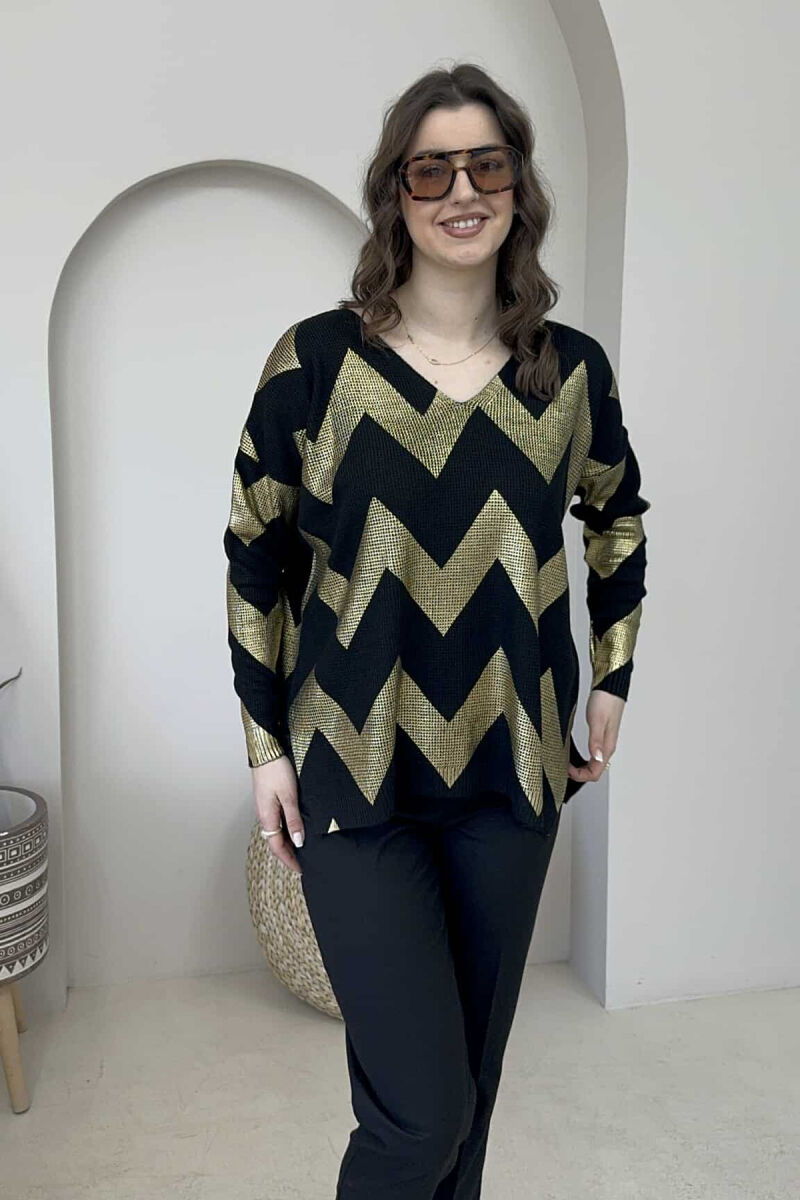 TRIKO E THJESHTË OVERSIZE PËR FEMRA NË NGJYRË GOLD - 3