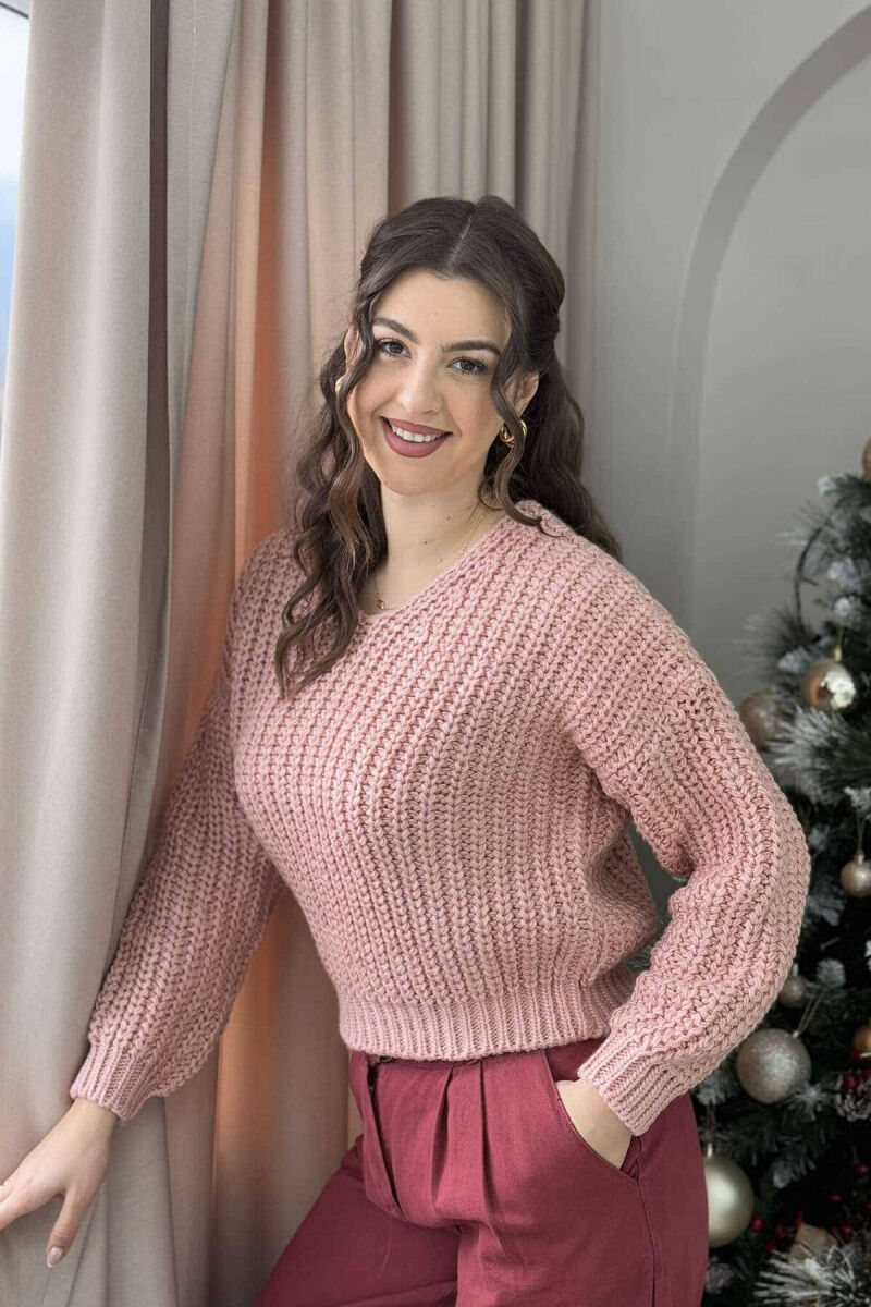 TRIKO E THJESHTË PËR FEMRA NË NGJYRËN PUDËR - 3