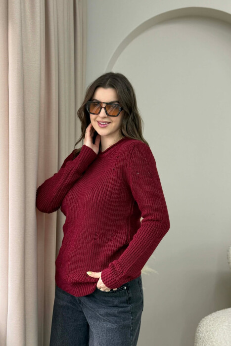 TRIKO E THURRUR NJE NGJYRESHE ME JAKE TE RRUMBULLAKET PER FEMRA NE NGJYRE TE KUQE - 2