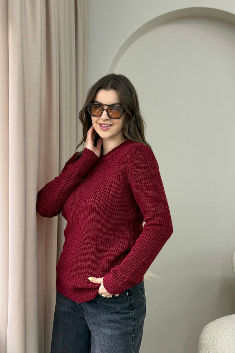 TRIKO E THURRUR NJE NGJYRESHE ME JAKE TE RRUMBULLAKET PER FEMRA NE NGJYRE TE KUQE - 2