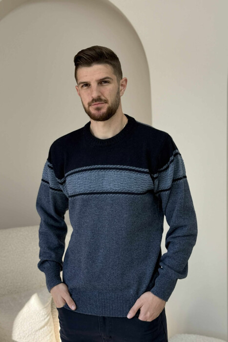 TRIKO E THURRUR E THJESHTE PER MESHKUJ NE NGJYRE BLU TE ERRET - 3