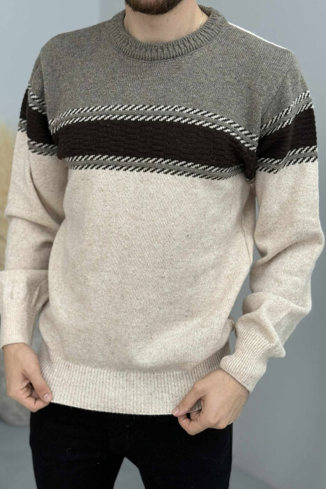 TRIKO E THURRUR E THJESHTE PER MESHKUJ NE NGJYRE KAFE TE ZBARDHUR - 2