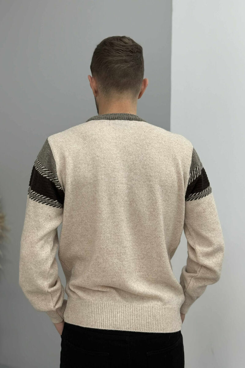 TRIKO E THURRUR E THJESHTE PER MESHKUJ NE NGJYRE KAFE TE ZBARDHUR - 4