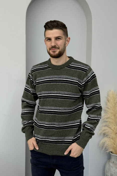 TRIKO E THURRUR ME JAKE TE RRUMBULLAKET DHE DIZAJN VIJASH PER MESHKUJ NE NGJYRE JESHILE - 3