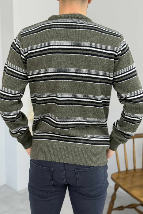 TRIKO E THURRUR ME JAKE TE RRUMBULLAKET DHE DIZAJN VIJASH PER MESHKUJ NE NGJYRE JESHILE - 4