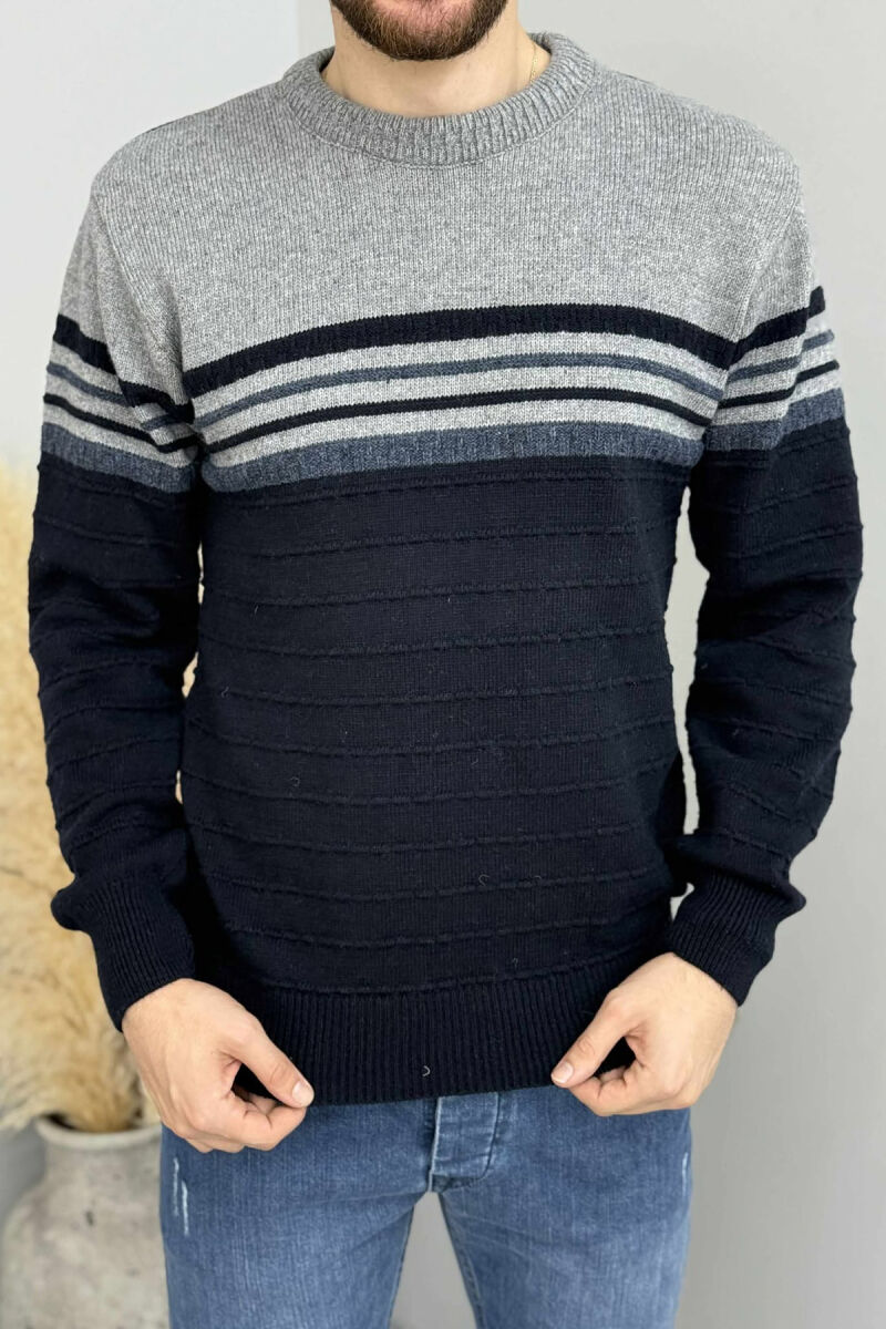 TRIKO E THURRUR ME JAKE TE RRUMBULLAKET PER MESHKUJ NE NGJYRE BLU TE ERRET - 2