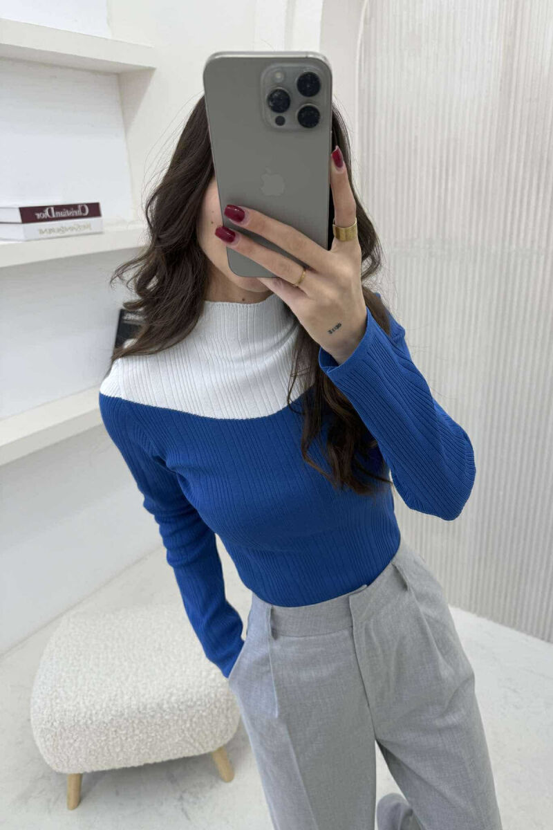 TRIKO ME DY NGJYRA DHE JAKË GJYSËM GOLF PËR FEMRA NË NGJYRËN BLU - 2