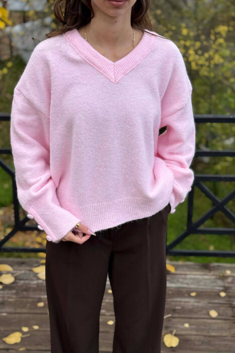 TRIKO ME JAKE V DHE MENGE ME KOPSA PER FEMRA NE NGJYRE ROZE - 4