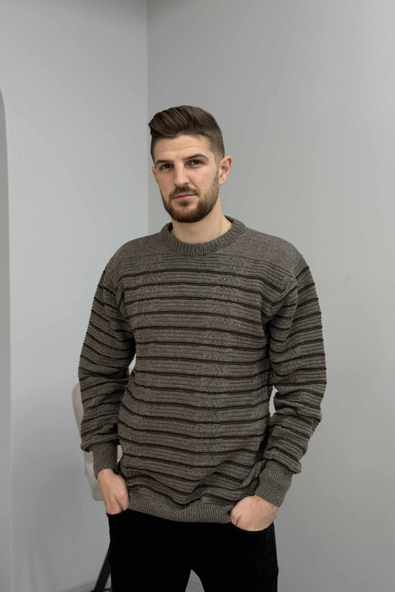 TRIKO ME VIJA PËR MESHKUJ NË NGJYRË GRI HIRI - 3